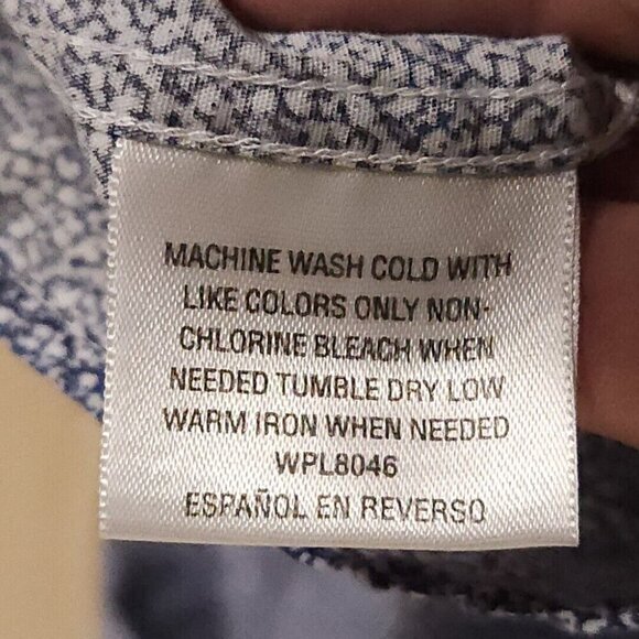 Bar III Mens Blue White Slim Fit Long Sleeve Button Down Medium - Picture 5 of 6